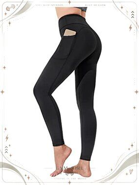 High Waist Yoga Pants with Pockets Tummy Control Leggings